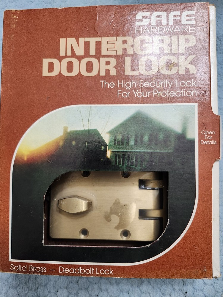 Deadbolt Lock Reversible Bronze NOS