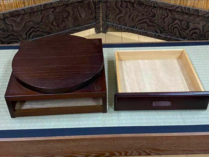 Tea utensils Rotating table Rotating table Ash tool Ash making ash holding table