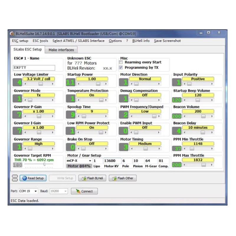 BLheli Parameters Debugger Open Source Program Programming Adapter BL-S/BL-32