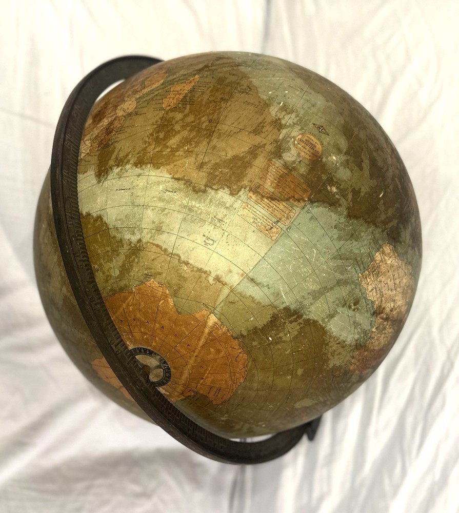 Antique rare Weber Costello 18” Hanging Globe