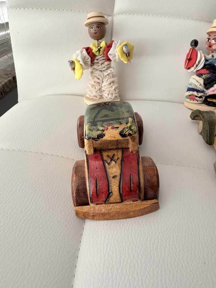 Handmade Wood Open Top Car Buggy Toy