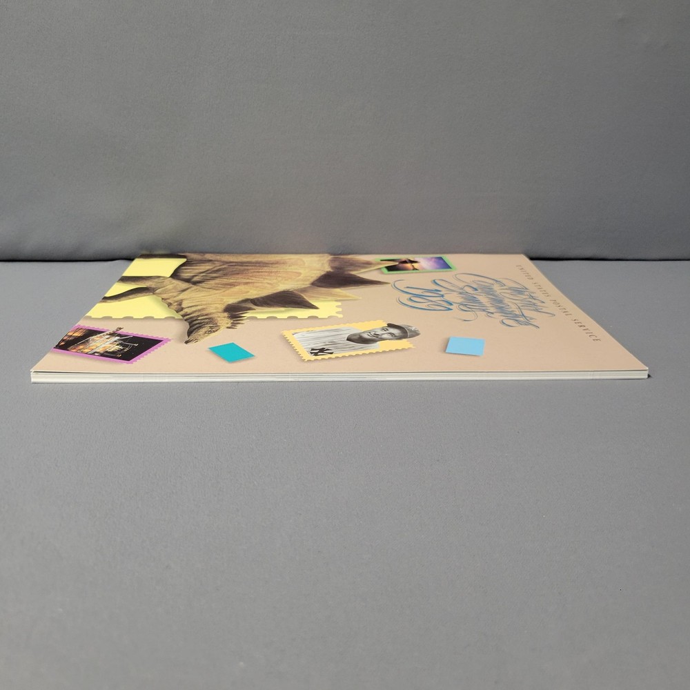 Vintage 1989 USPS Mint Commemorative Stamp Set Book Lou Gehrig Prehistoric Anima