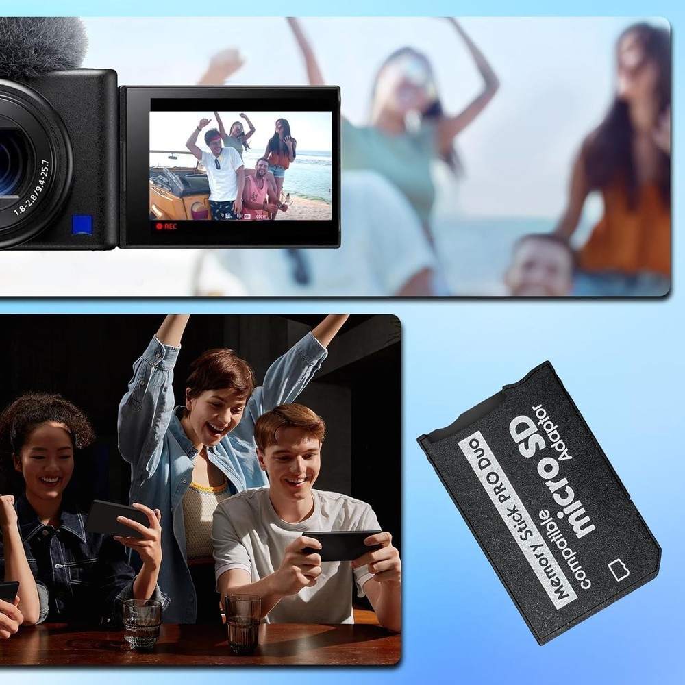 Latest PSP Memory Stick Pro Duo Adapter - 512GB Micro SD Support, 2 Pack