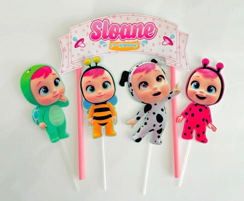 Personalized Cry Babies Magic Tears Cake Topper