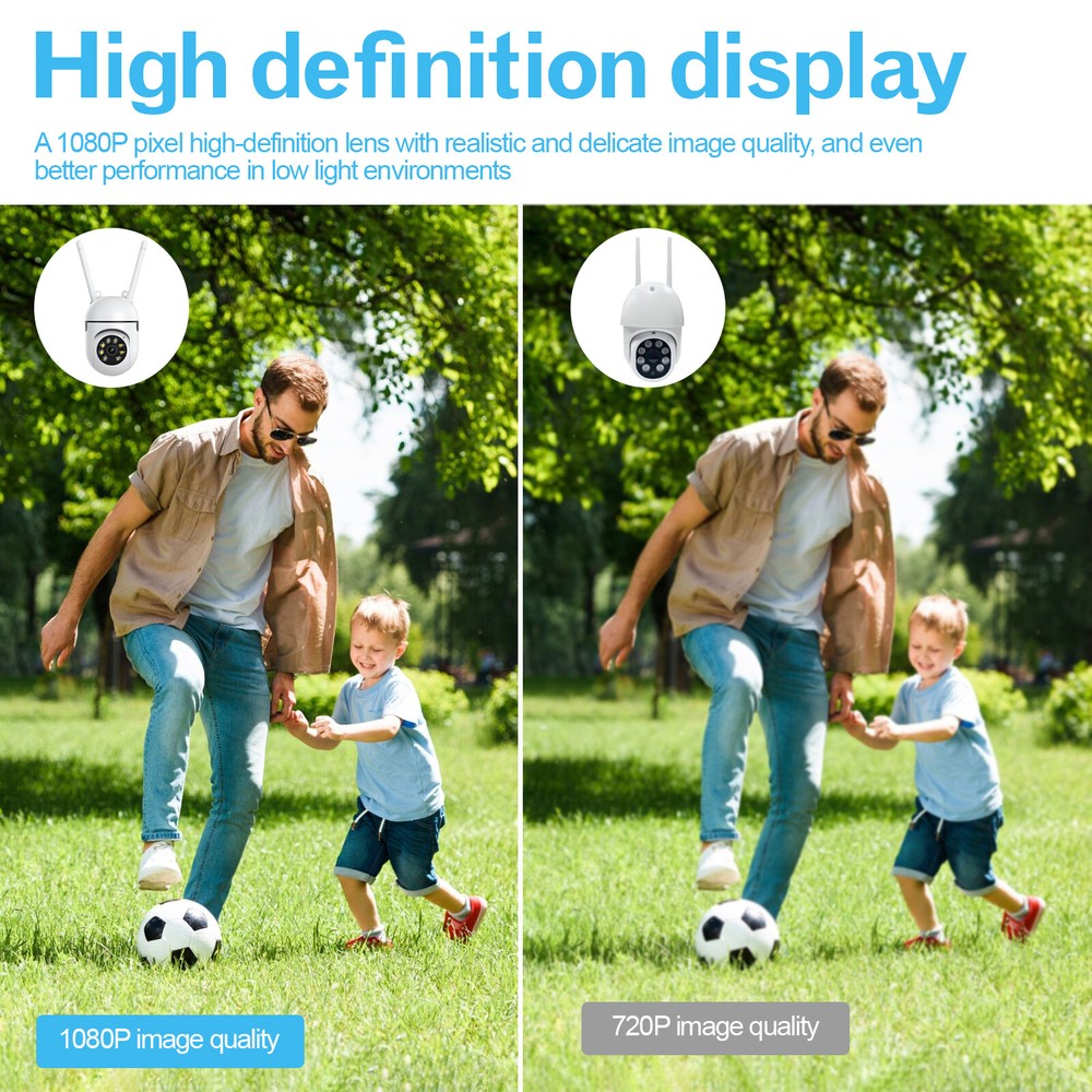 4-Pack 2.4G 1080P Wireless WiFi Security Camera System Smart Night Vision Cam