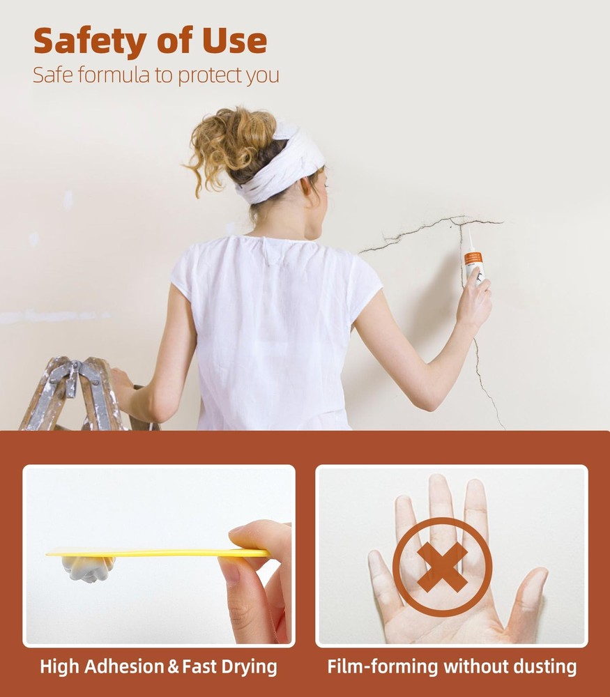 Drywall Repair Kit,Wall Patch Repair Kit,2 Pack Wall Patching Agent,Simple Fi...