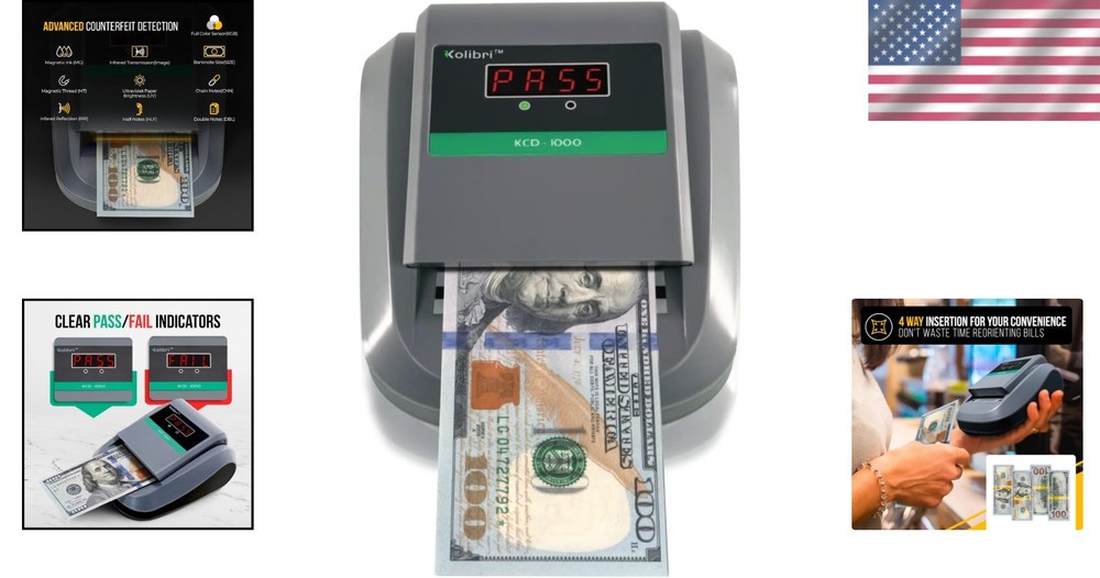 KCD-1000 Ultra-Efficient Counterfeit Money Detector for Secure Transactions