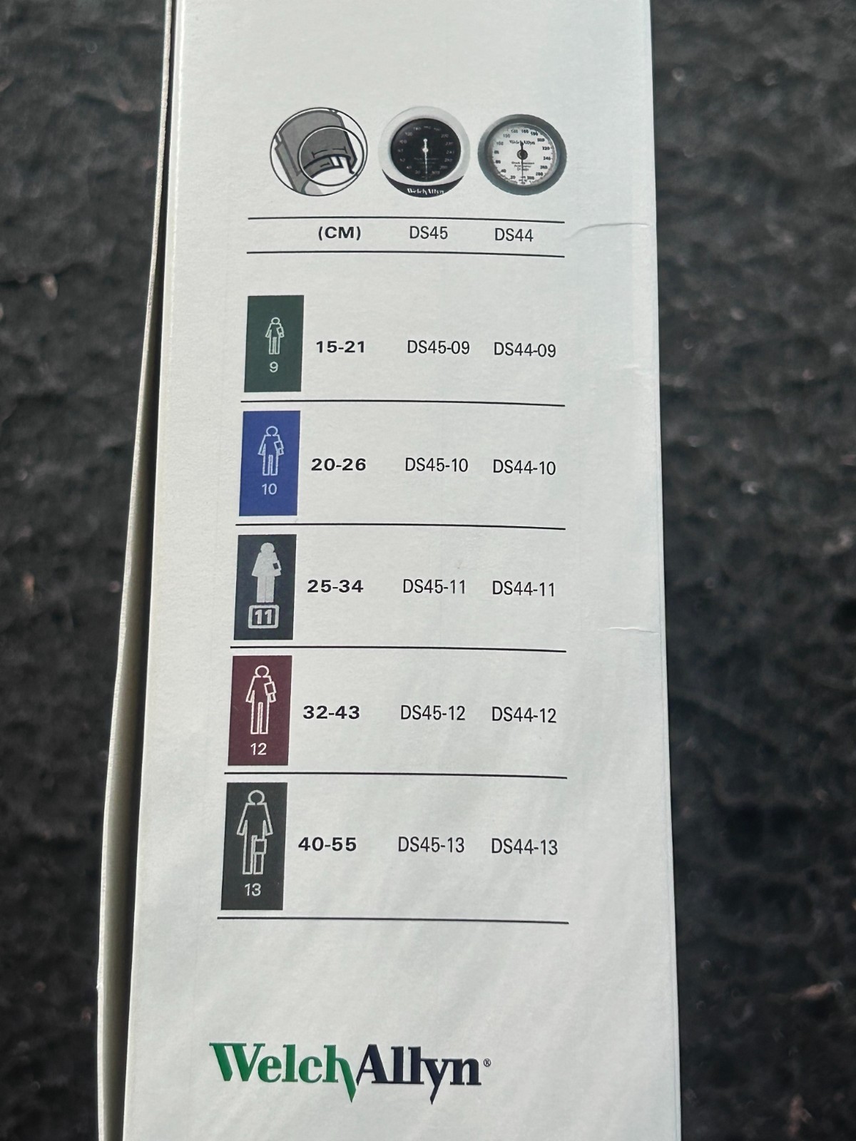 Welch Allyn DS45-11 Durashock BP Aneroid with Large Adult Cuff Ref 901092 - NEW