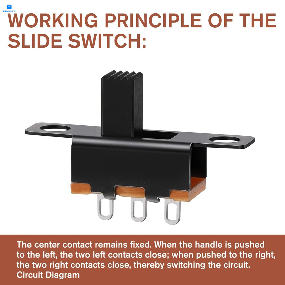 50PCS Slide Switch, Spdt 1p2t 2 Position Mini Micro Toggle Micro...