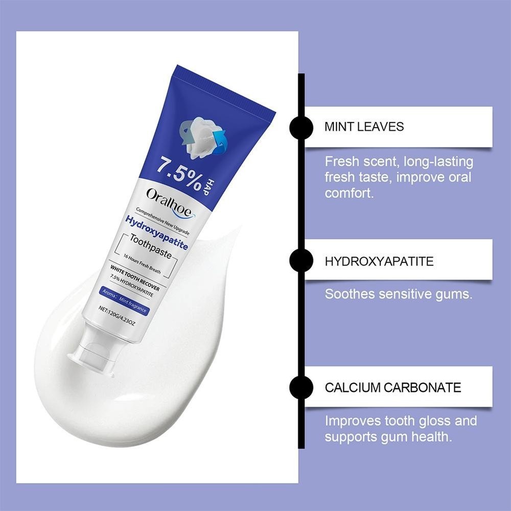 Hydroxyapatite Toothpaste, White Tooth Recover 7.5% NEW Hydroxyapatite C7U5