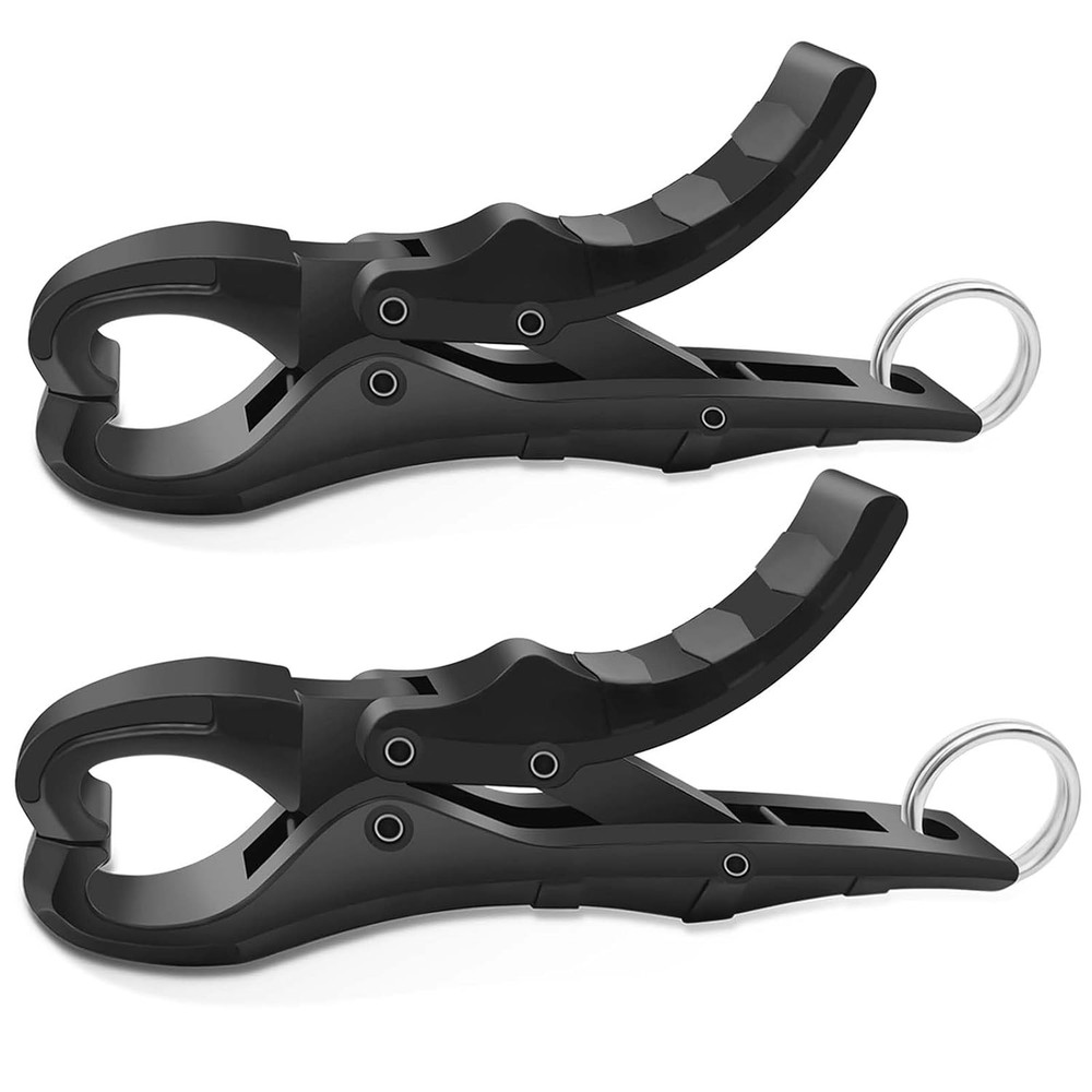 4.5'' Fish Lip Gripper, Digital Scale Hook Non-Puncture Replacement Black