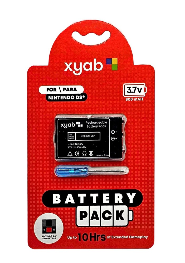 XYAB 3.7V 800mAh High Capacity Replacement Battery For Nintendo Console 4E