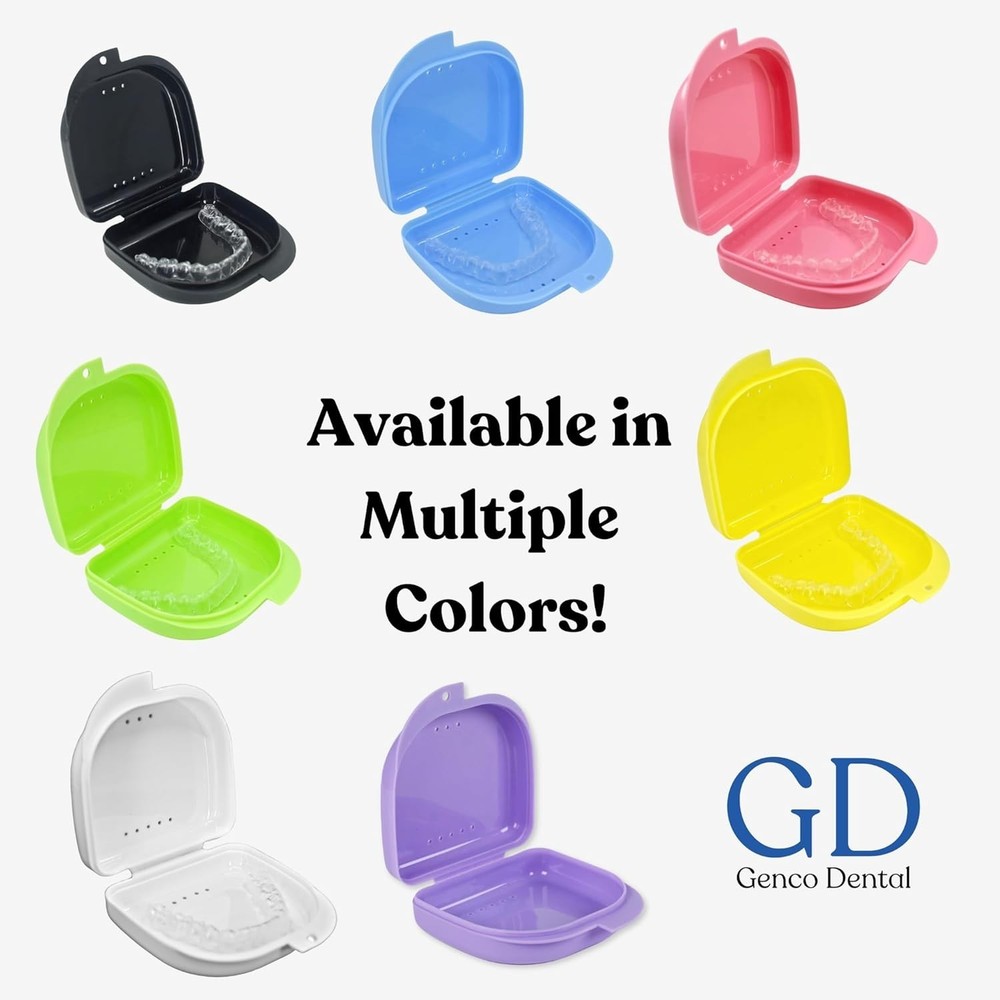 Retainer Case with Vent Holes - Orthodontic container for holding retainers, ...