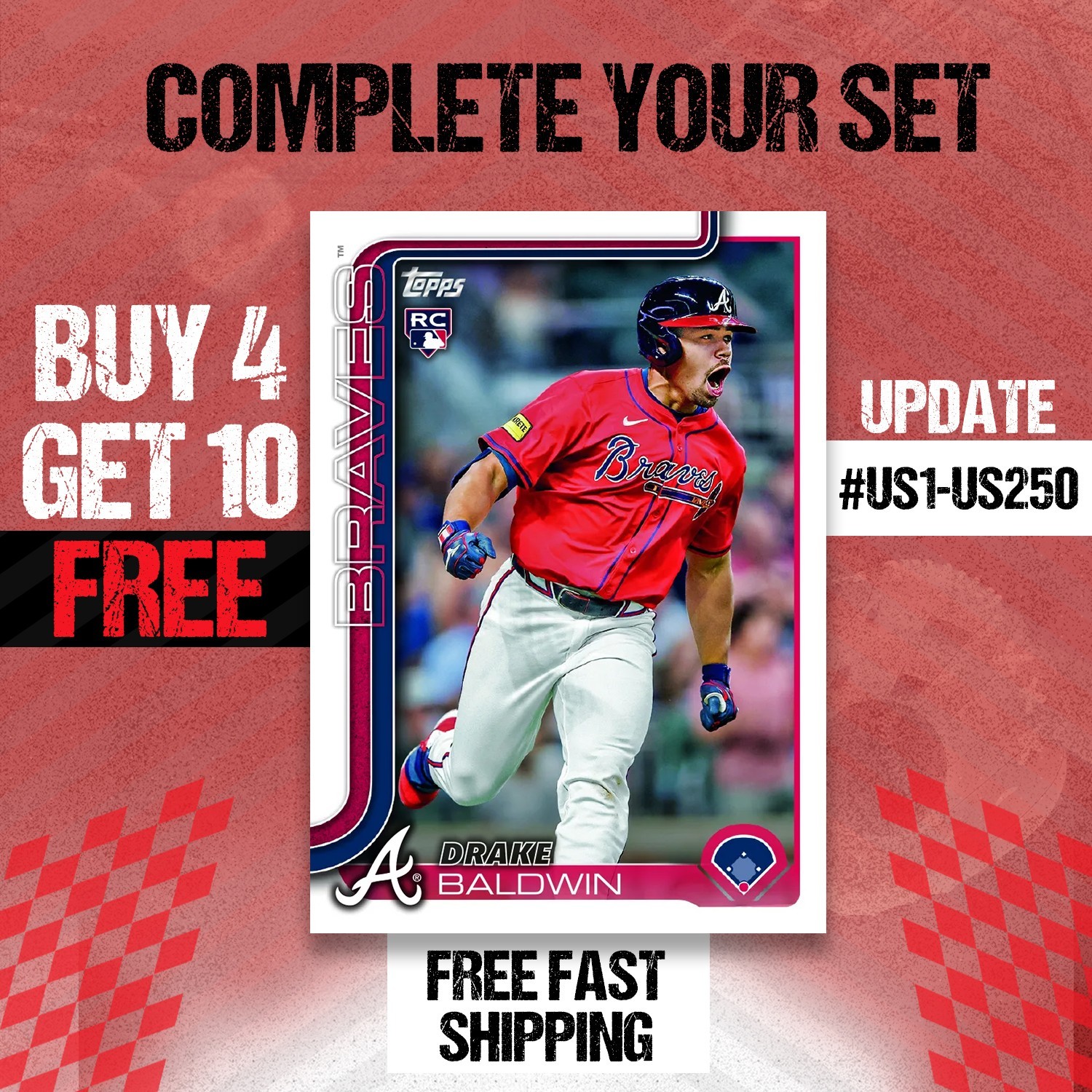 2025 Topps Update Baseball Singles #US1-US250 You Pick Complete Your Set