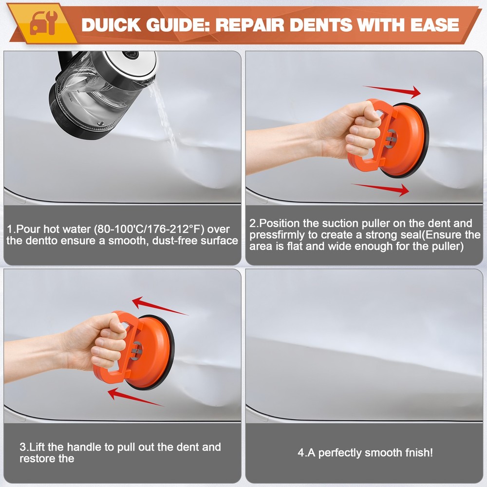 Large Car Bodywork Dent Repair Puller Pull Panel Ding Remover Sucker Suction Cup