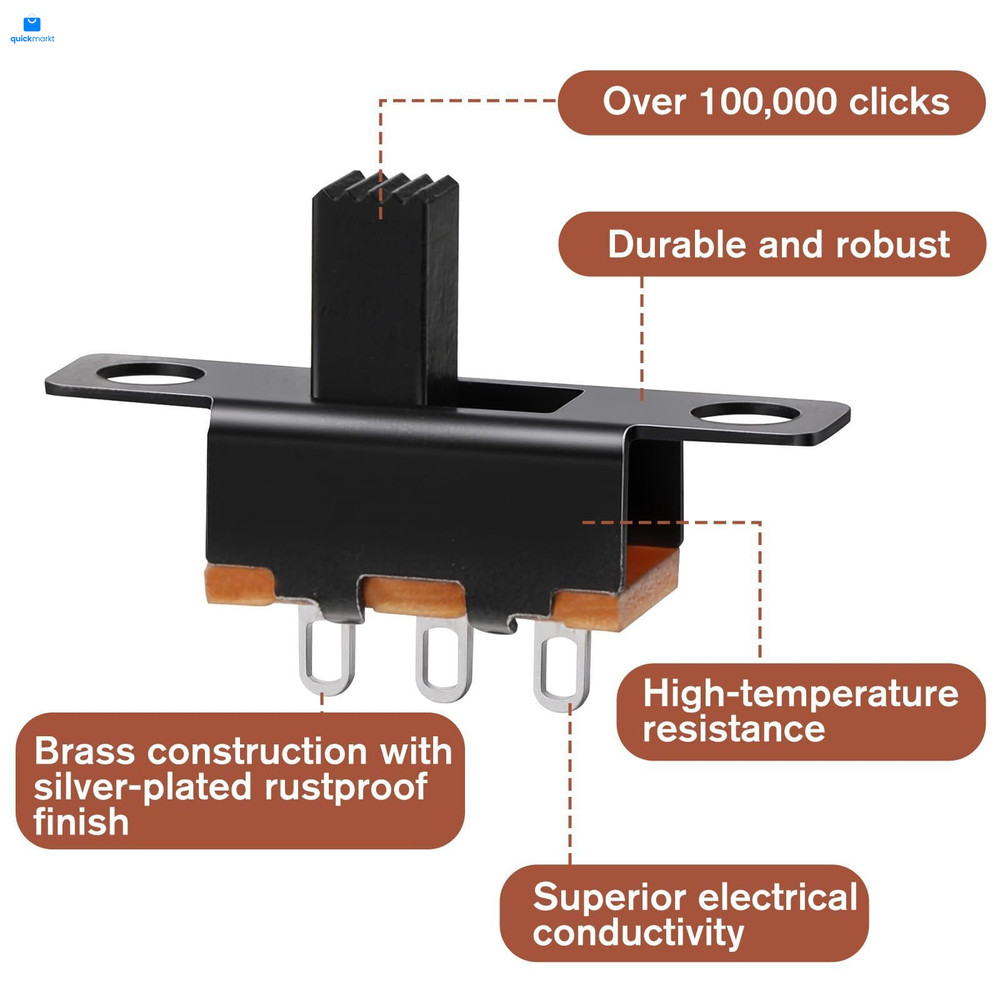 50PCS Slide Switch, Spdt 1p2t 2 Position Mini Micro Toggle Micro...