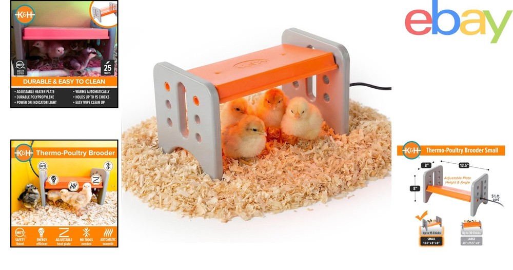 Chicken Brooder Heater for Chicks, Adjustable Heating Plate for 15 Chicks