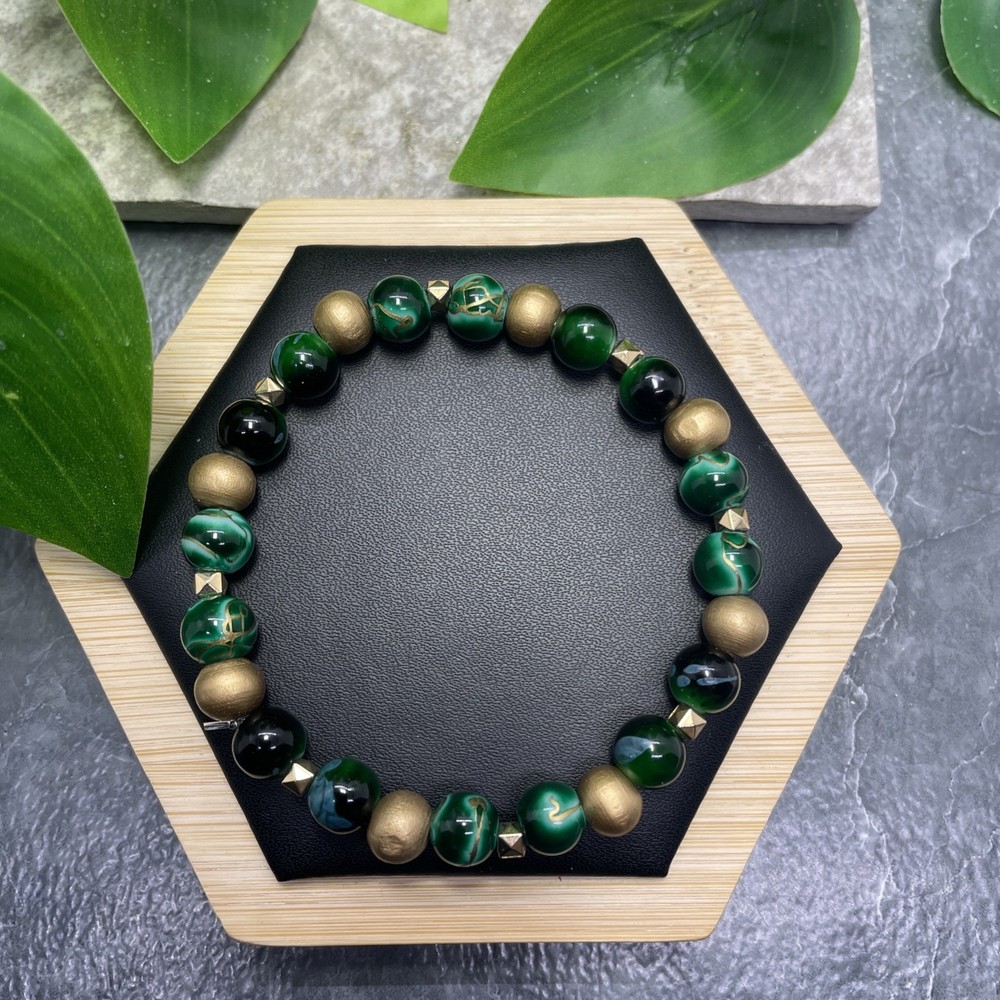 Handmade Bead Beaded Stackable 7.5” Plus Stretch Bracelet New Free Ship C1251