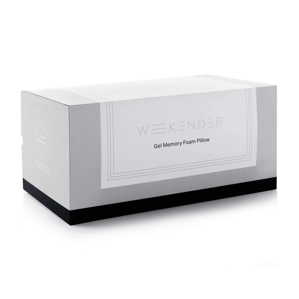 Weekender Gel Memory Foam Pillow - Standard Size - 1-Pack - Standard, White