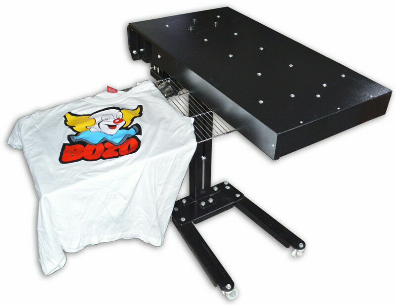 4 Color Screen Printing Kit Silk Press Printer Flash Dryer & Ink Screen Squeegee