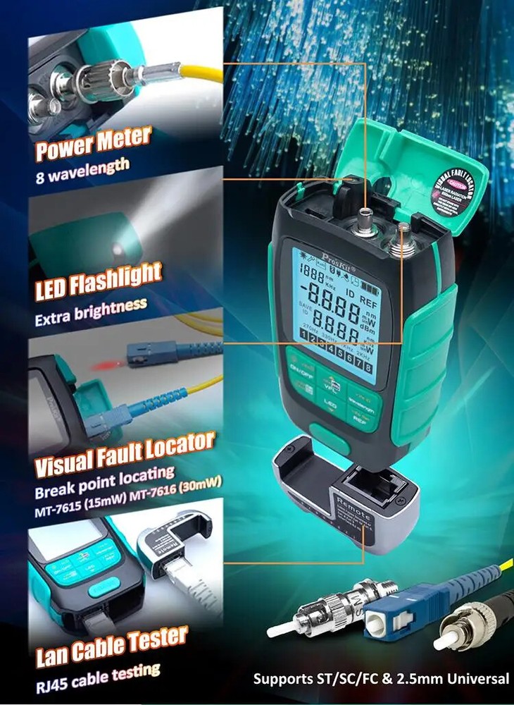 3.86" High Precision Power Meter 4in1 Multifunctional Optical Pen Failure-Tester