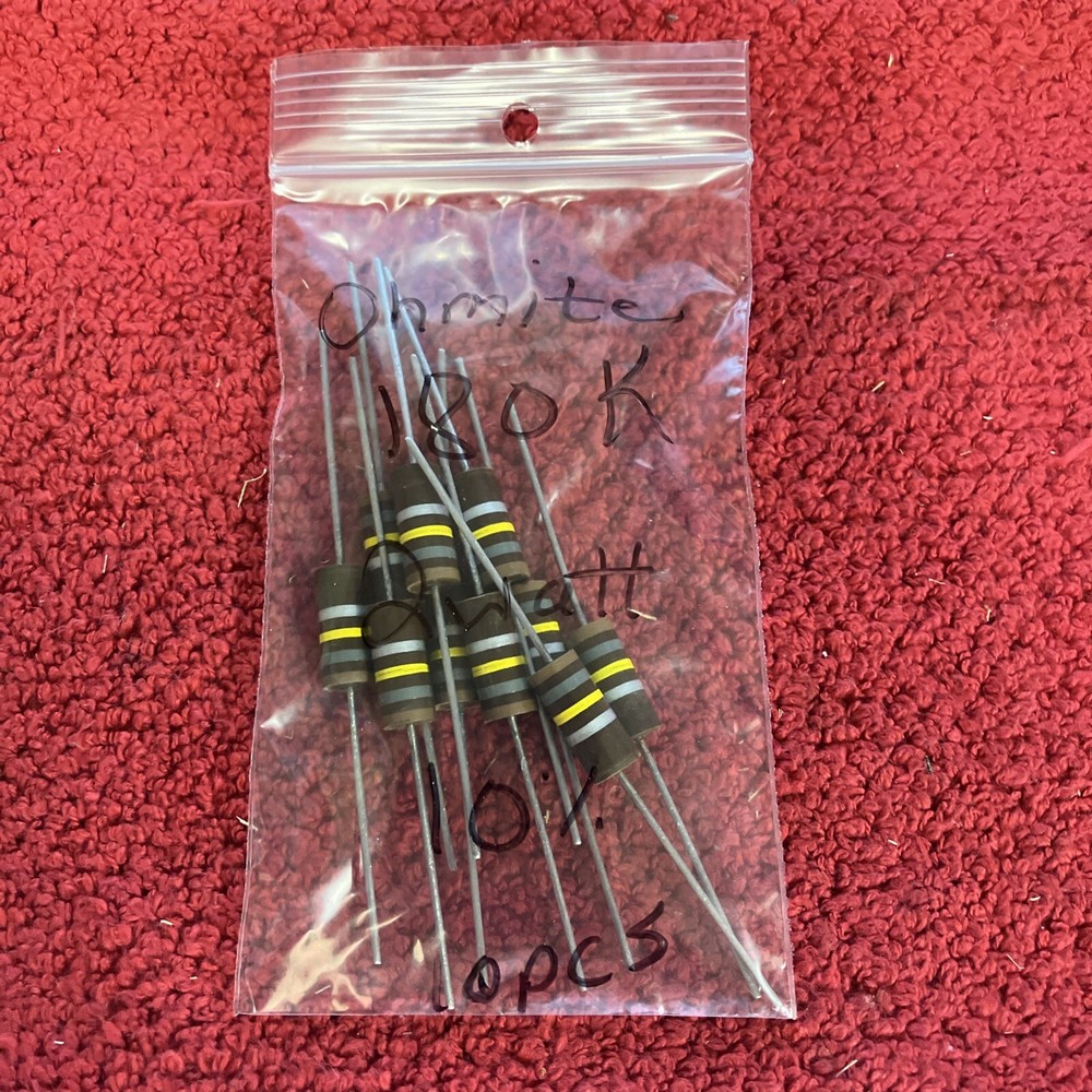 OHMITE 180K 2WATT 10% 10 PCS NOS