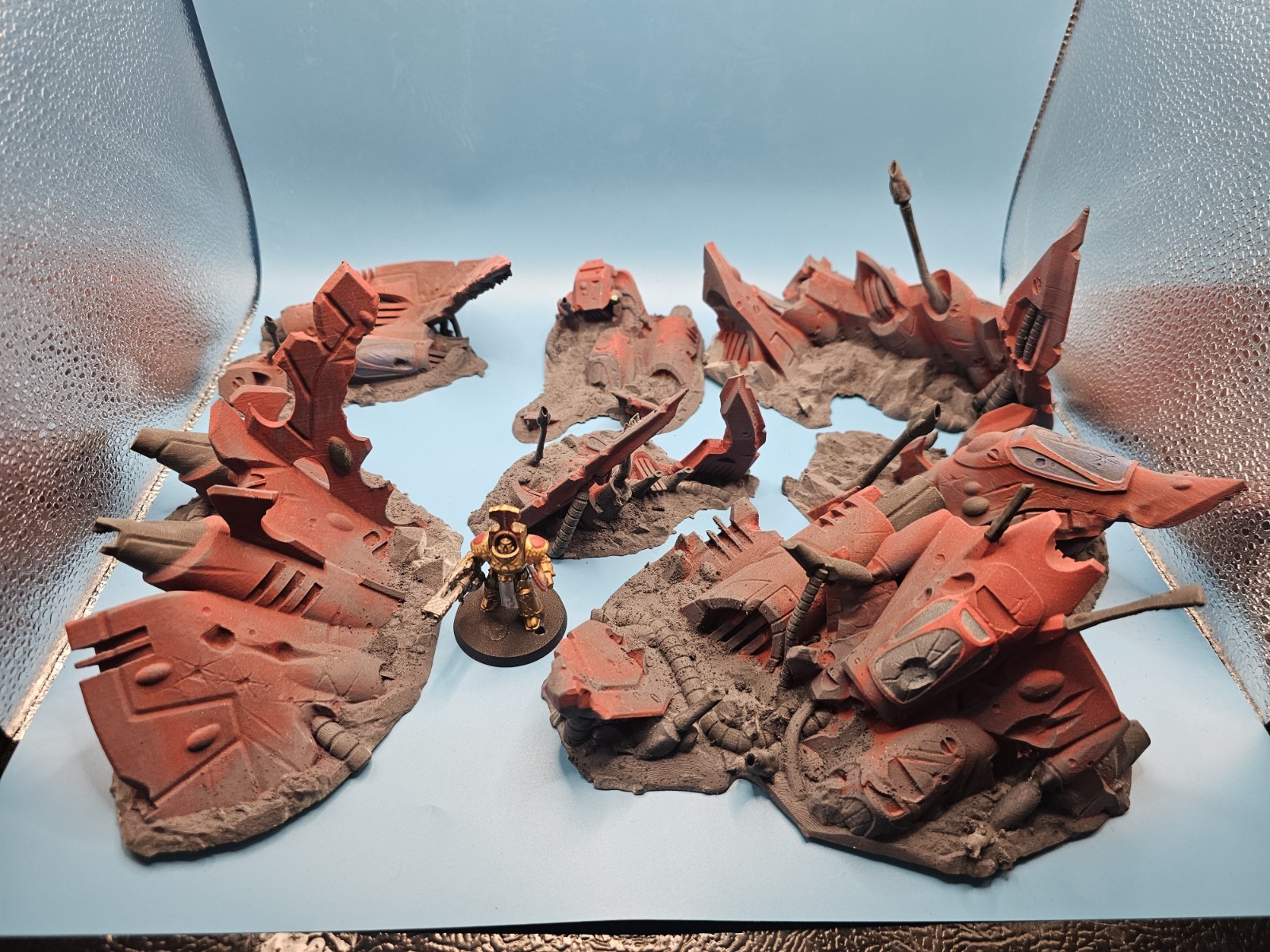 40K Eldar Aeldari Crashed Vehicle Terrain Set, Unpainted