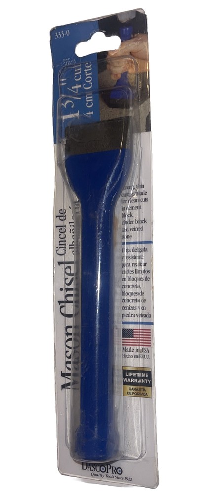 Vaughn & Bushnell Dasco 1-3/4" Mason Chisel Masonory Tool Blue