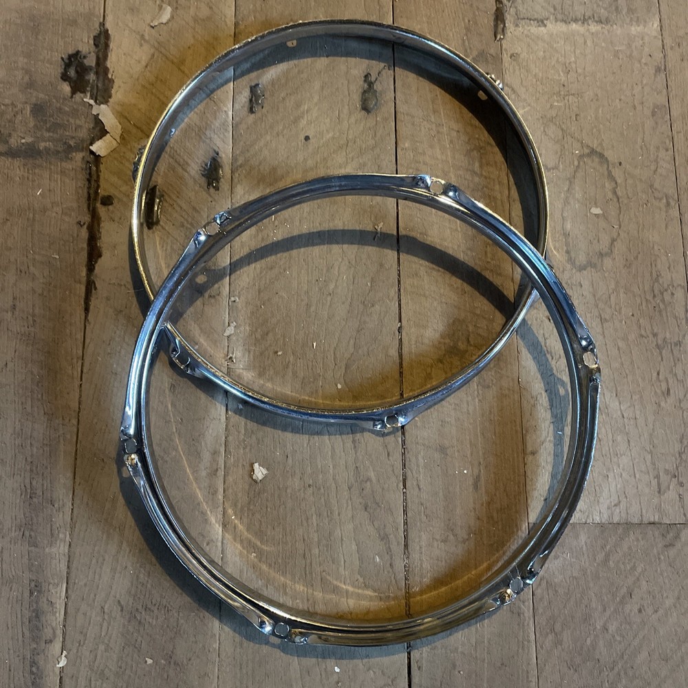 Flanged Rim Hoop 12" Tom Drum Pair 6 Hole