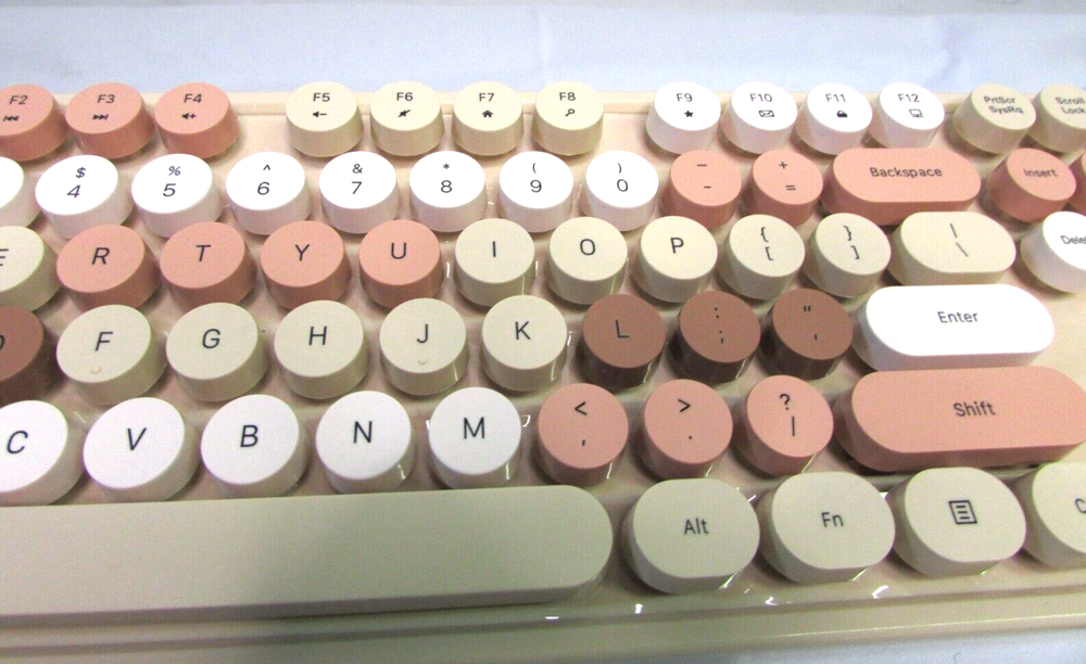 Mofii Sweet Wireless Beige Computer Keyboard Mouse Combo AA Batteries included