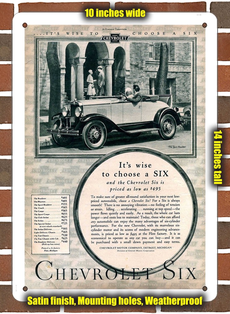 Metal Sign - 1930 Chevrolet Vintage Ad 02