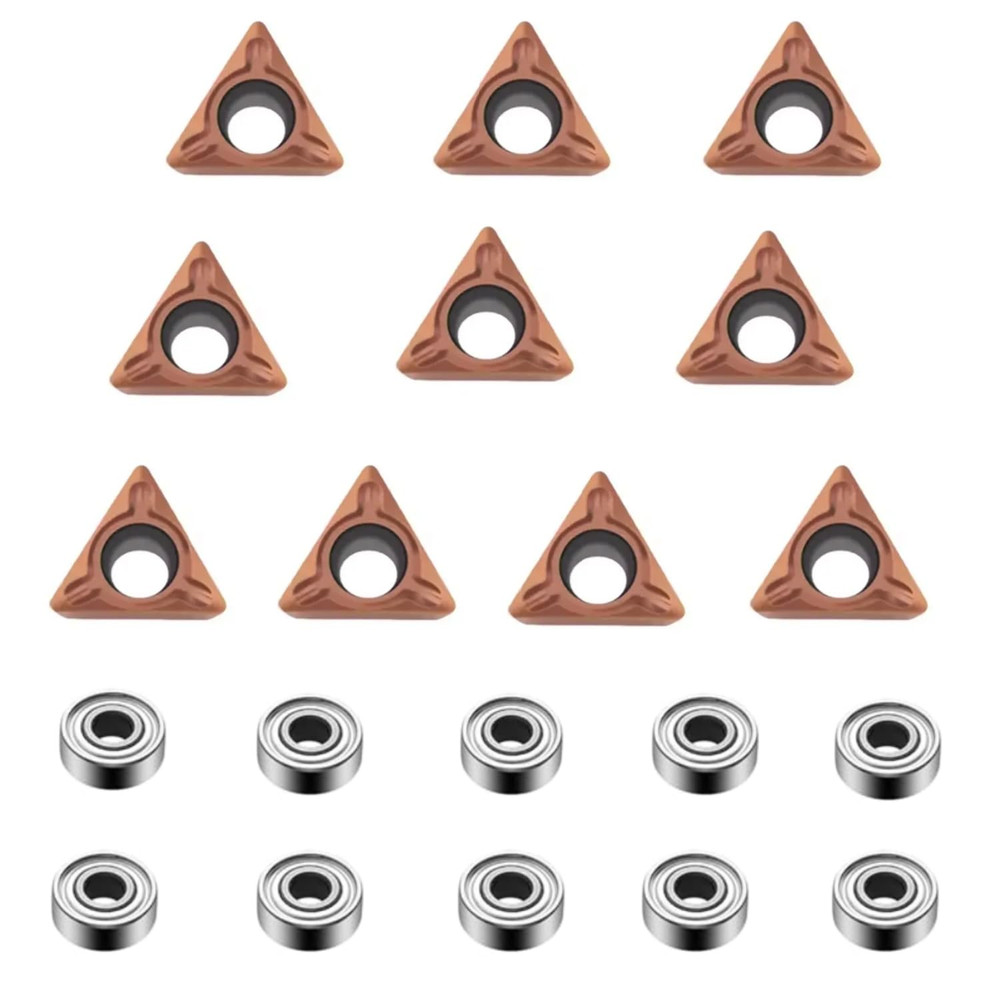 10Pcs Carbide Turning Indexable Inserts for Air Chamfer Tool, Pneumatic Chamferi