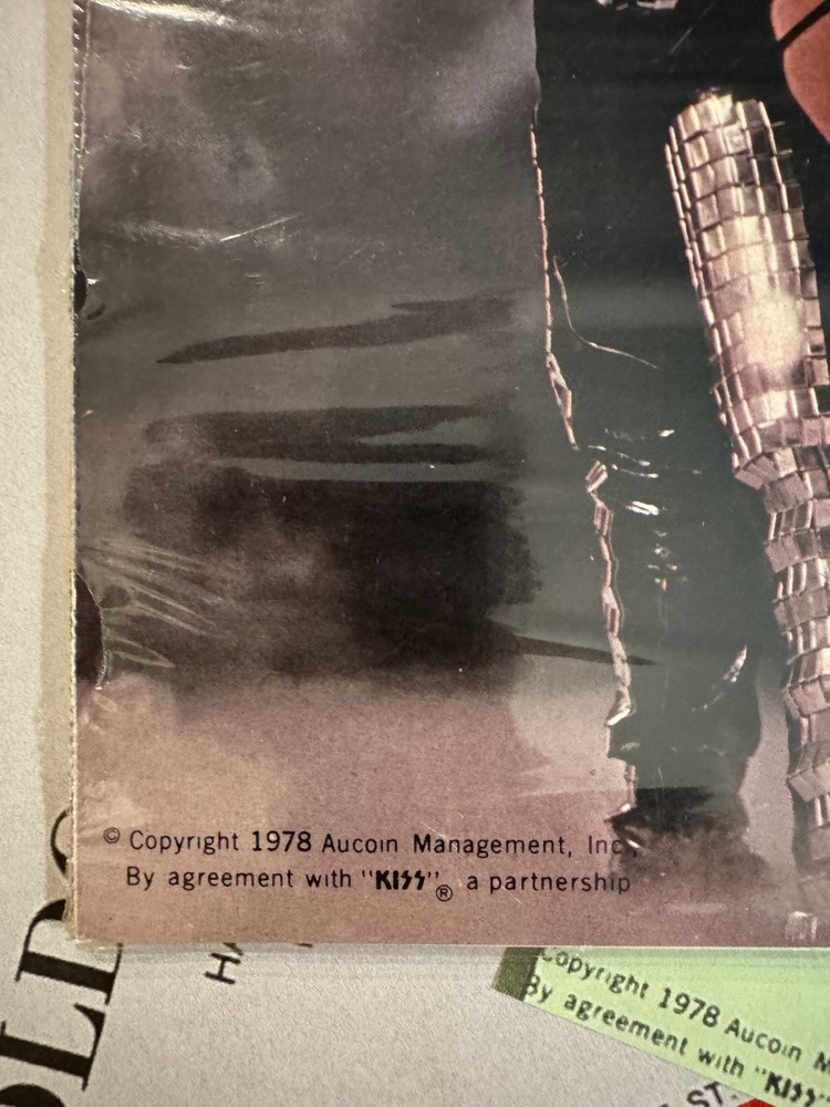 KISS ✨ RARE 1978 AUCOIN MARATHON GRAPHICS FOLD OUT SUPERPOSTER ✨ STILL SEALED! ✨