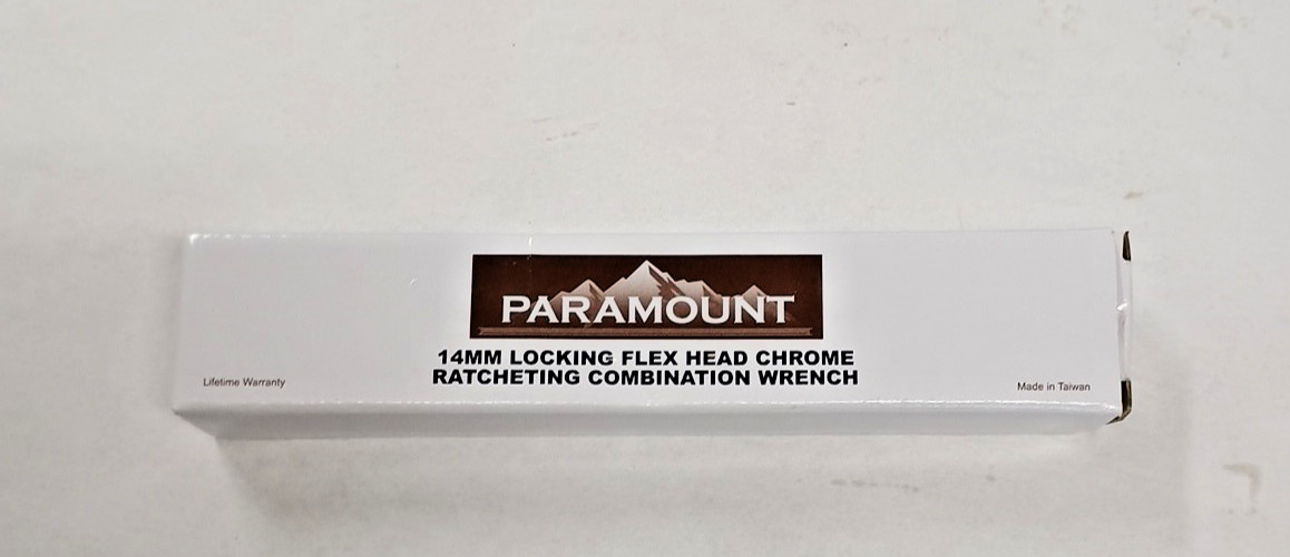 Cap LOCKING FLEX HEAD Ratcheting Chrome Combination Wrench Paramount 14 mm