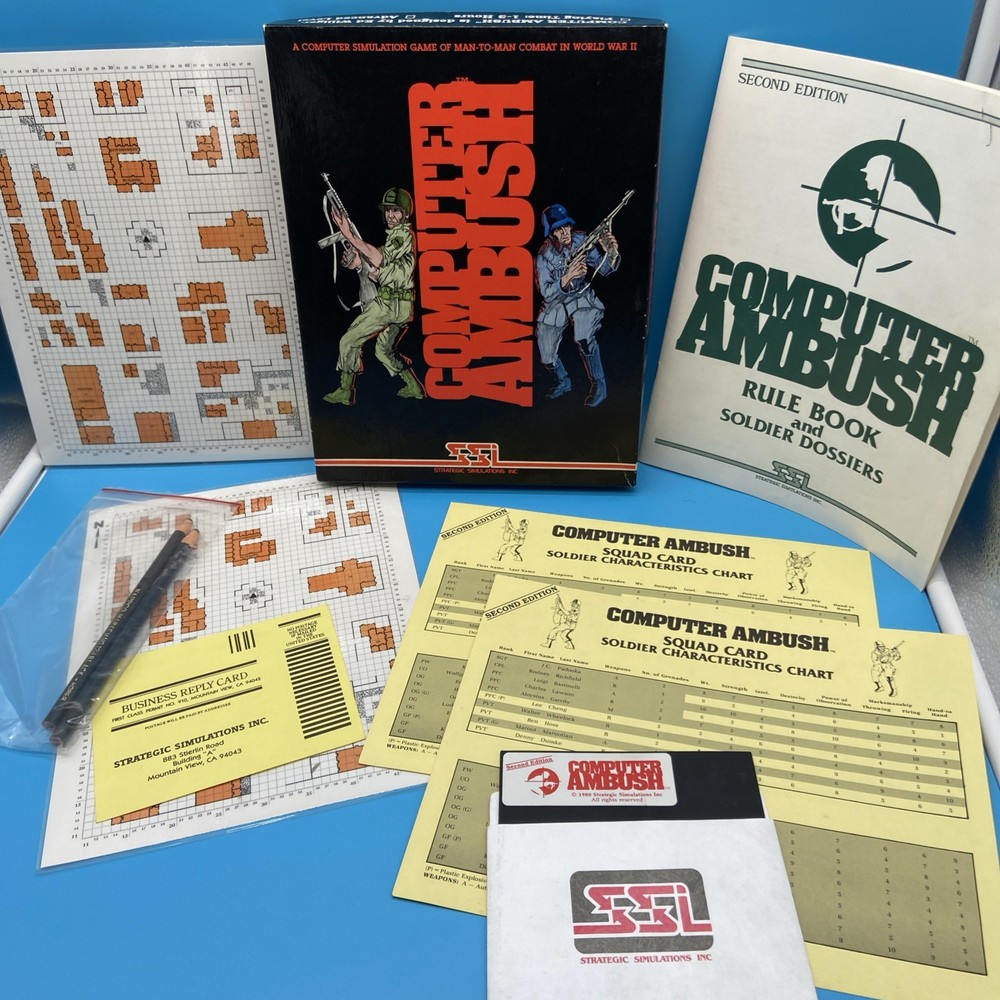 SSI Computer Ambush 2nd Ed Big Box CIB [Platform Name] - Complete