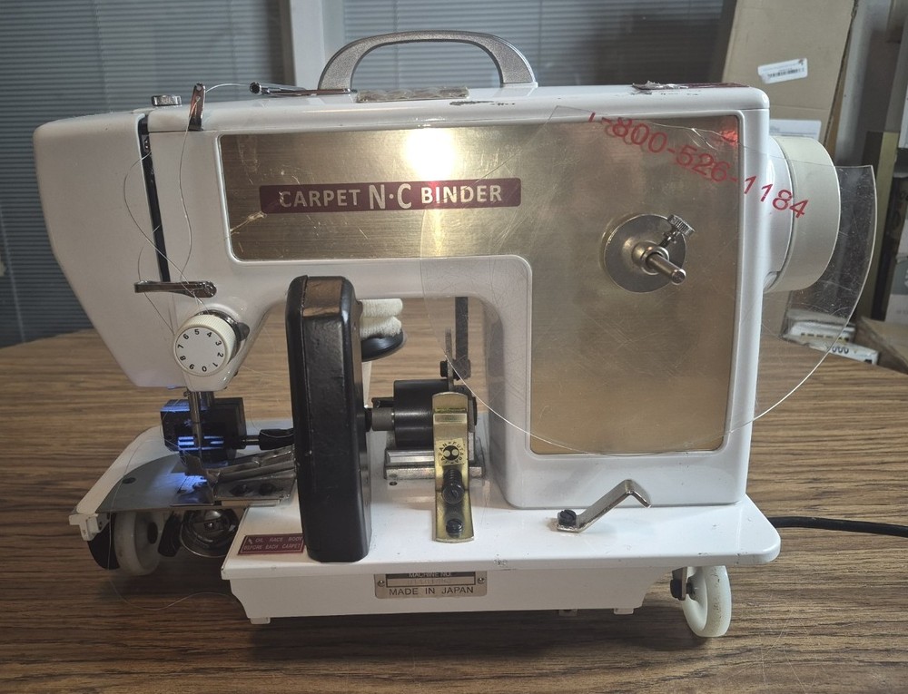 NC N-C CARPET BINDER SEWING MACHINE - MODEL PBS-2A - WORKING