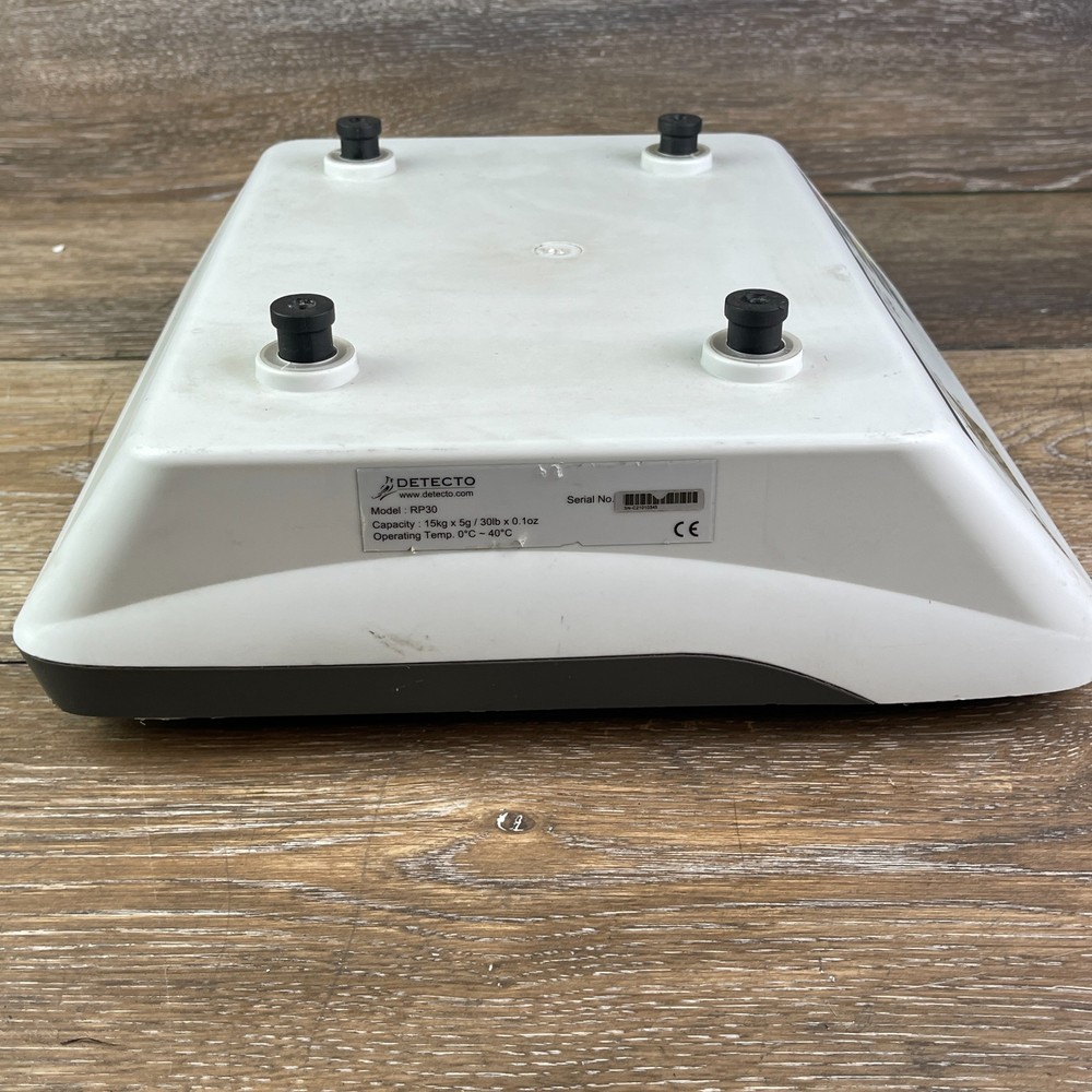 Detecto RP30 White LCD Display Round & Rectangular Rotating Ingerdient Scale