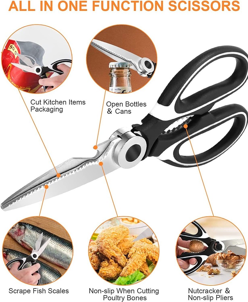 2 Pack Heavy Duty Kitchen Shears Stainless Steel Kitchen Scissors Ultra Sharp