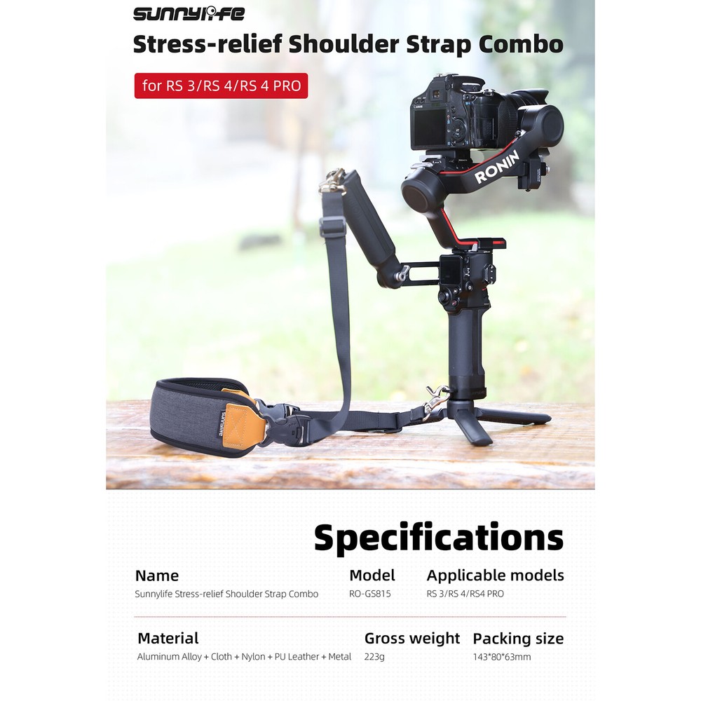 For Ronin RS 3/RS 4/RS4 PRO Decompression Shoulder Strap Lanyard Stabilizer Part