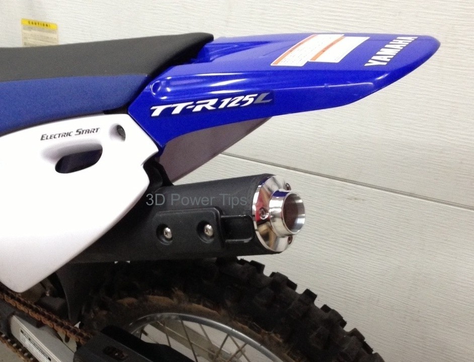 YAMAHA TT-R50 TT-R110 TT-R125 TTR EXHAUST 2D POWER TIP w/ SPARK ARRESTOR SCREEN