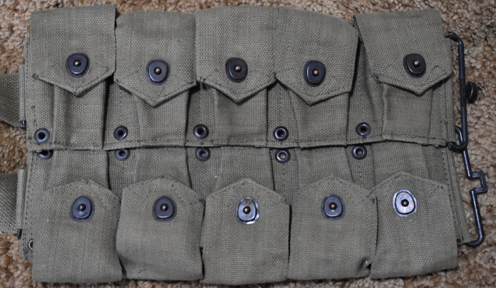 US Army 10 Pocket Ammo Ammunition Belt green