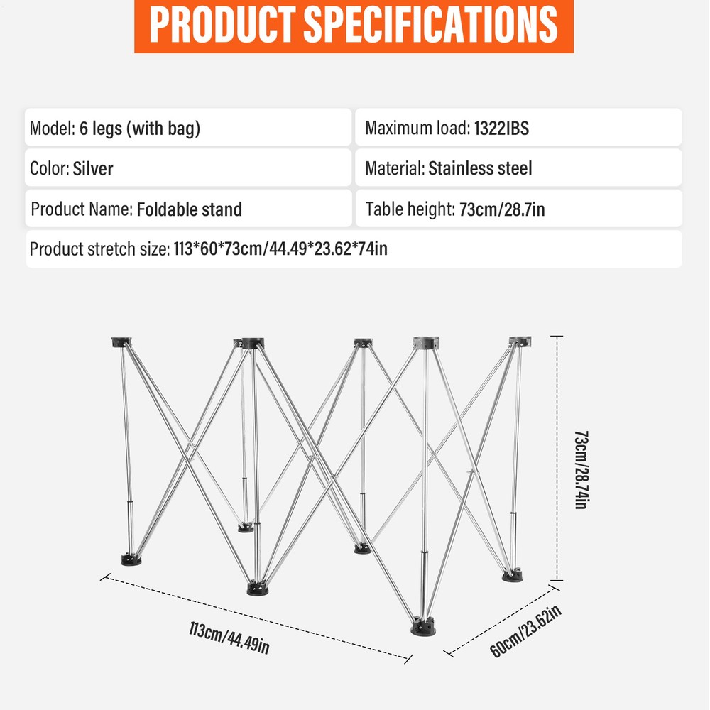 28'' Portable Workbench Collapsible Heavy Duty Folding Work Table Base