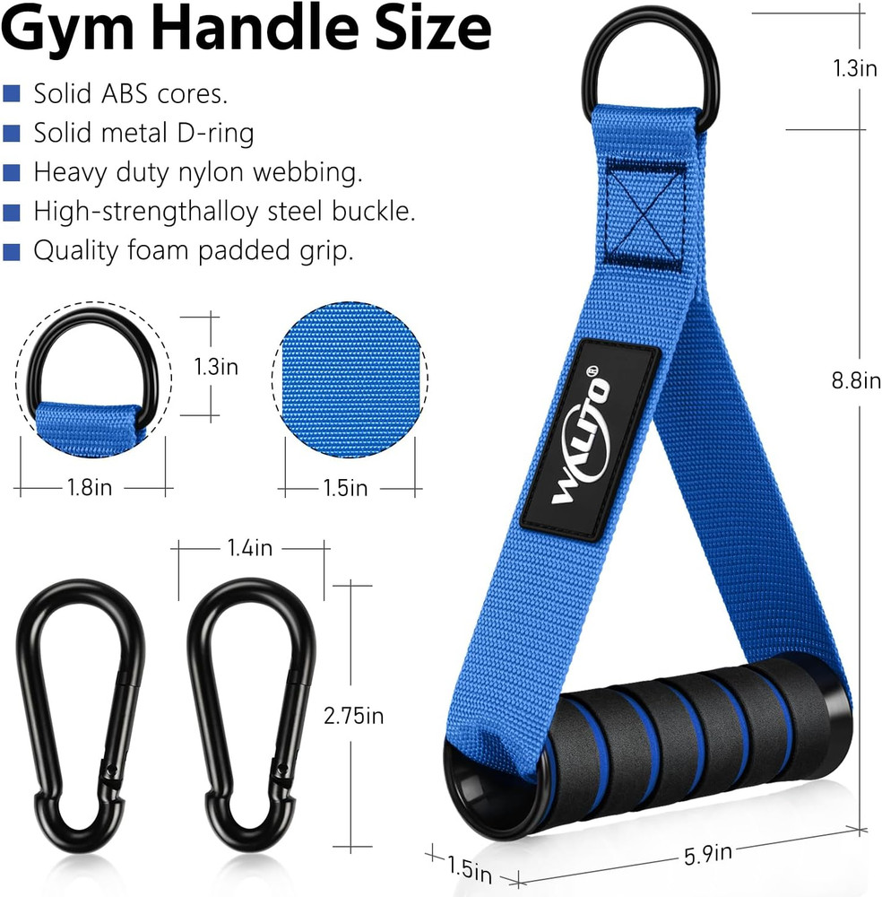Exercise Handles, Replacement Cable Machine Attachments for Home Gym Equipment,