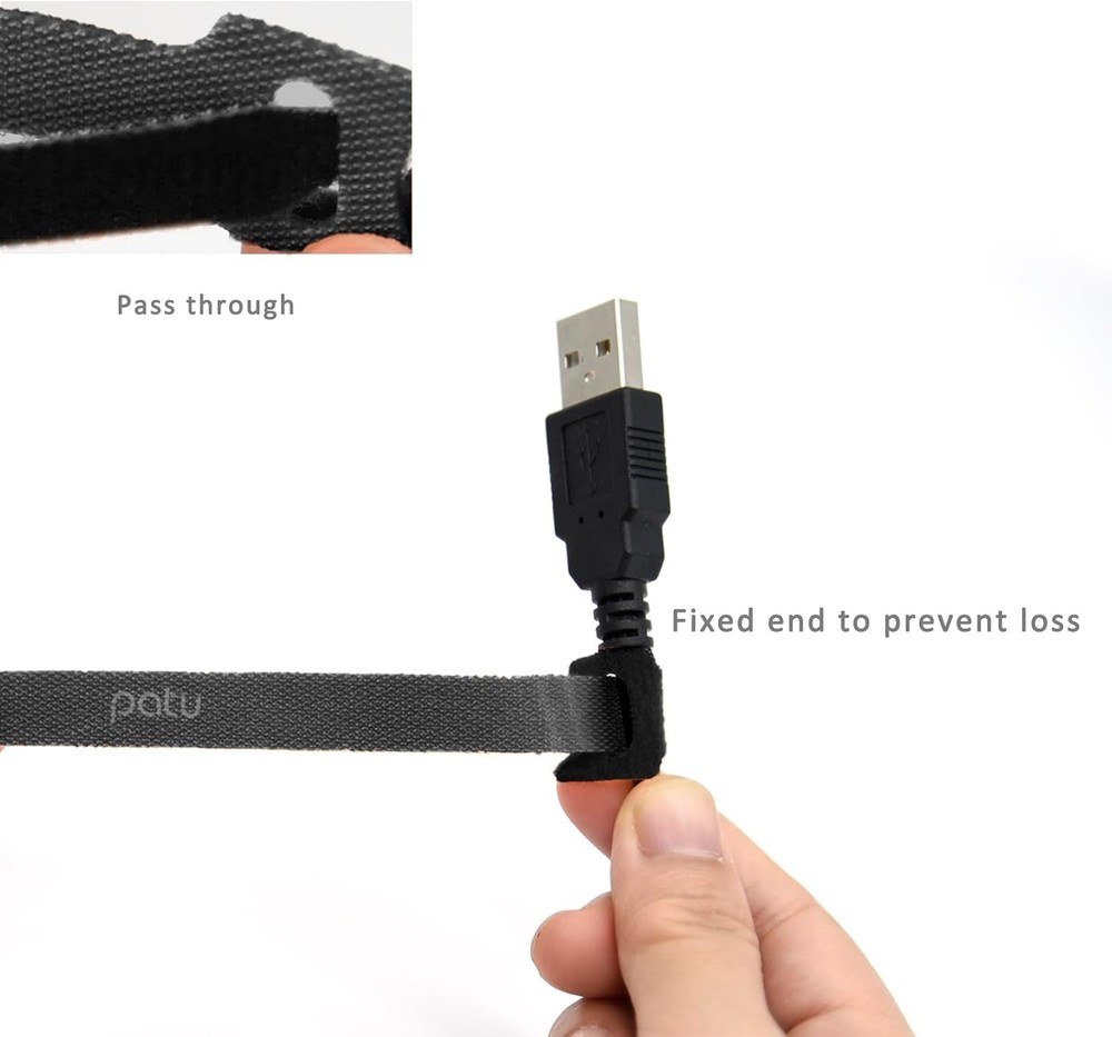 Reusable Fastening Cable Ties - 30 Pcs 3 Inch Microfiber Cloth Hook and Loop ...