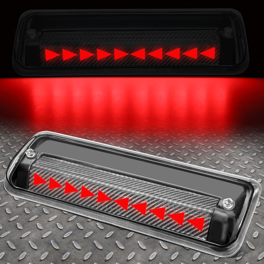 [SEQUENTIAL TRIANGLE LED]FOR 04-10 FORD F-150 EXPLORER CARBON THIRD BRAKE LIGHT