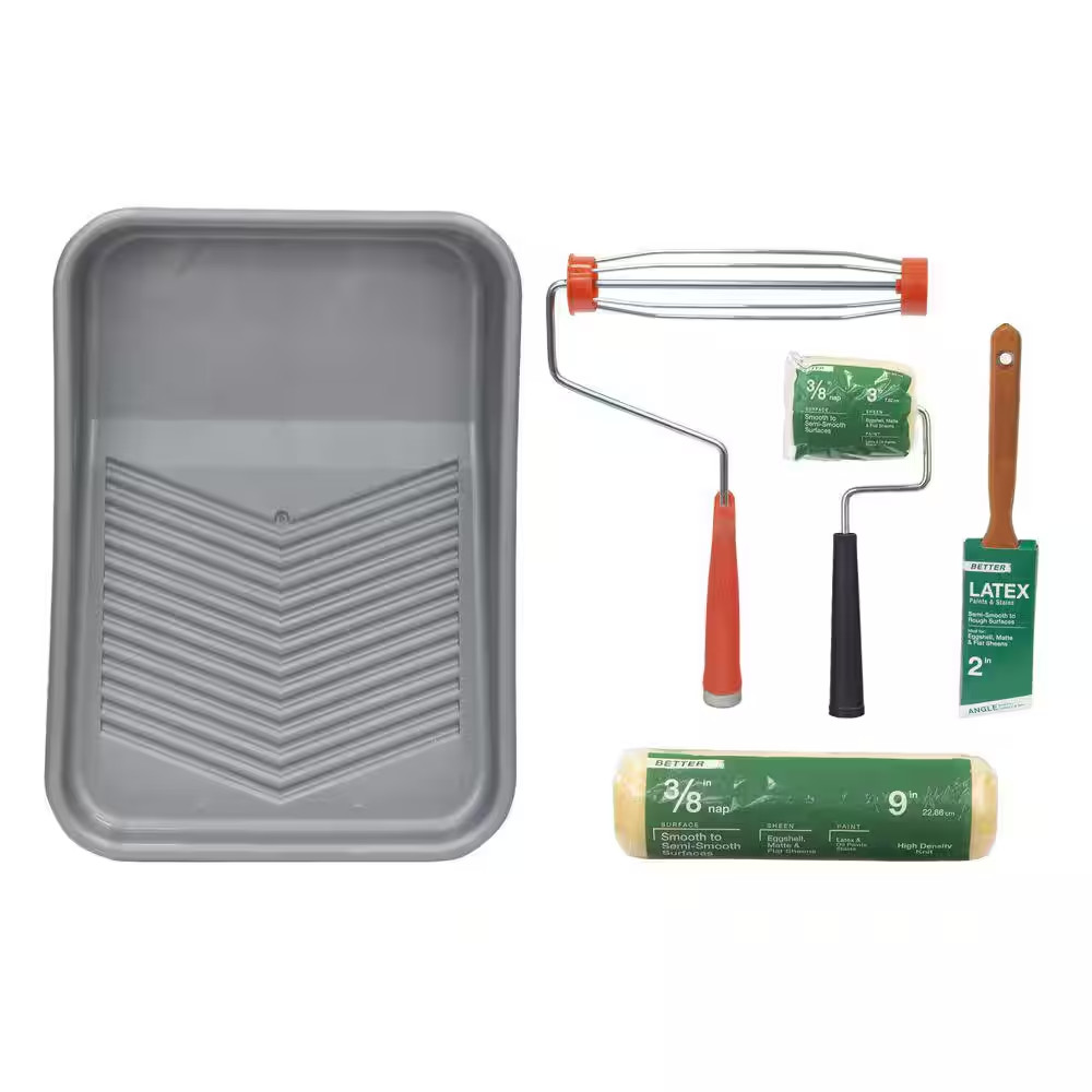 6-Piece Plastic Tray/High-Density Polyester Knit Paint Applicator Kit