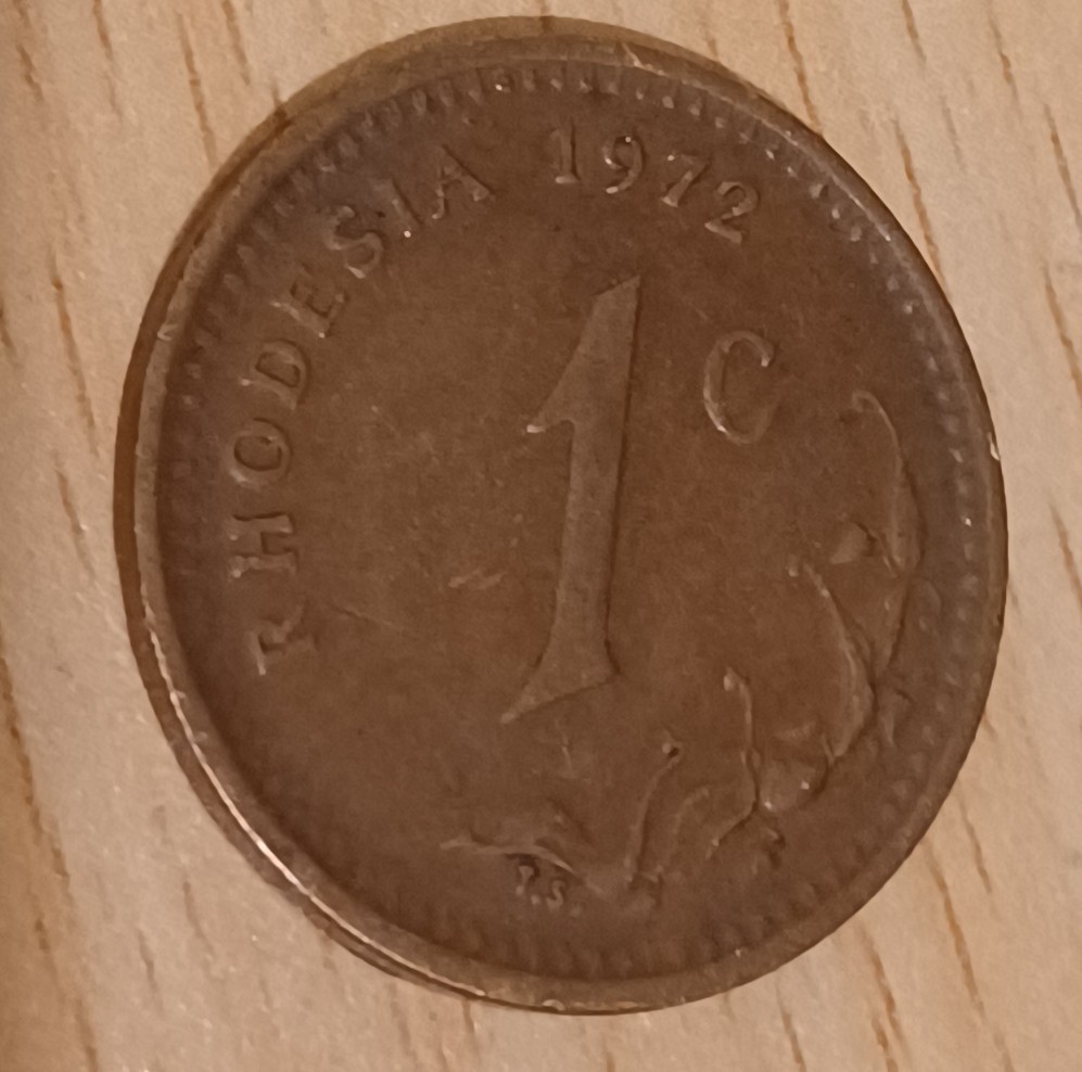 Rhodesia 1 Cent Coin 1972