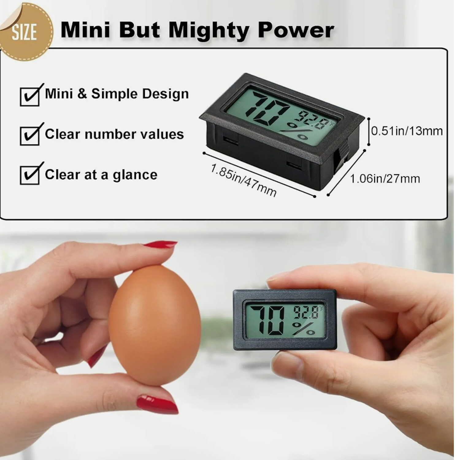 5-20PCS Humidity Meter Mini Digital Indoor Thermometer Hygrometer Temperature US