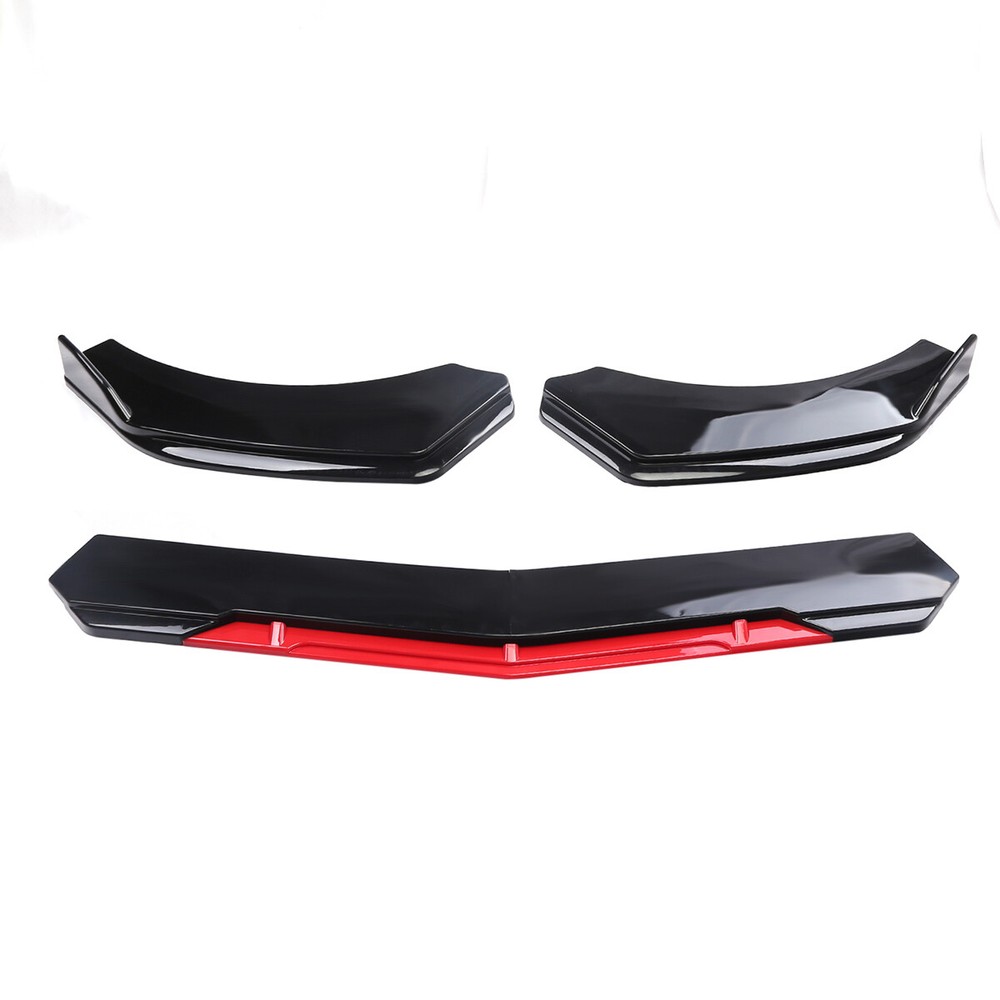 Front Bumper Lip Splitter Lower Spoiler Body Black+Red For Dodge Ram 1500