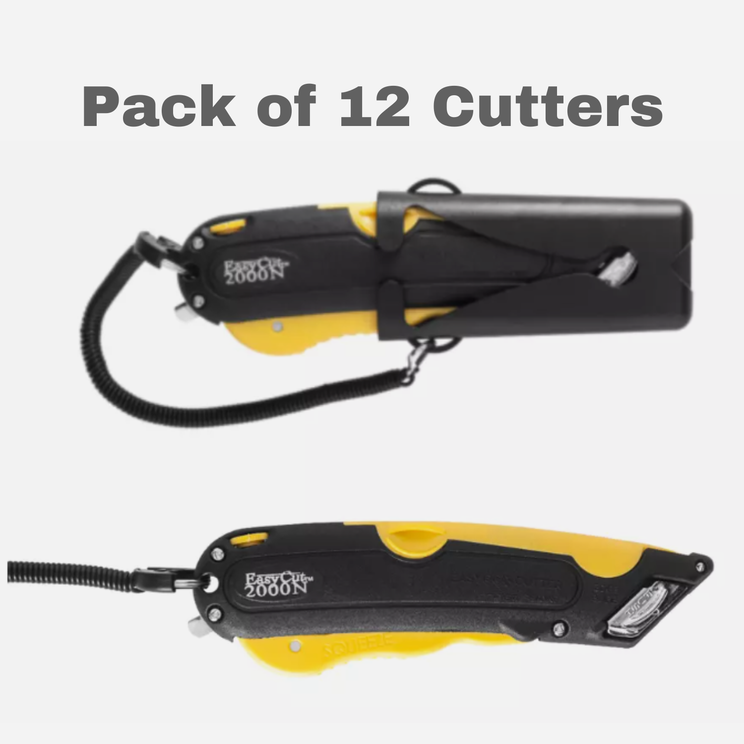 Easy Cut Safety Box Cutter Knife Easycut tool for work cutting Yellow 2000N